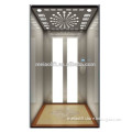 Machine roomless home lift with hairline stainless steel and panorama glass decoration